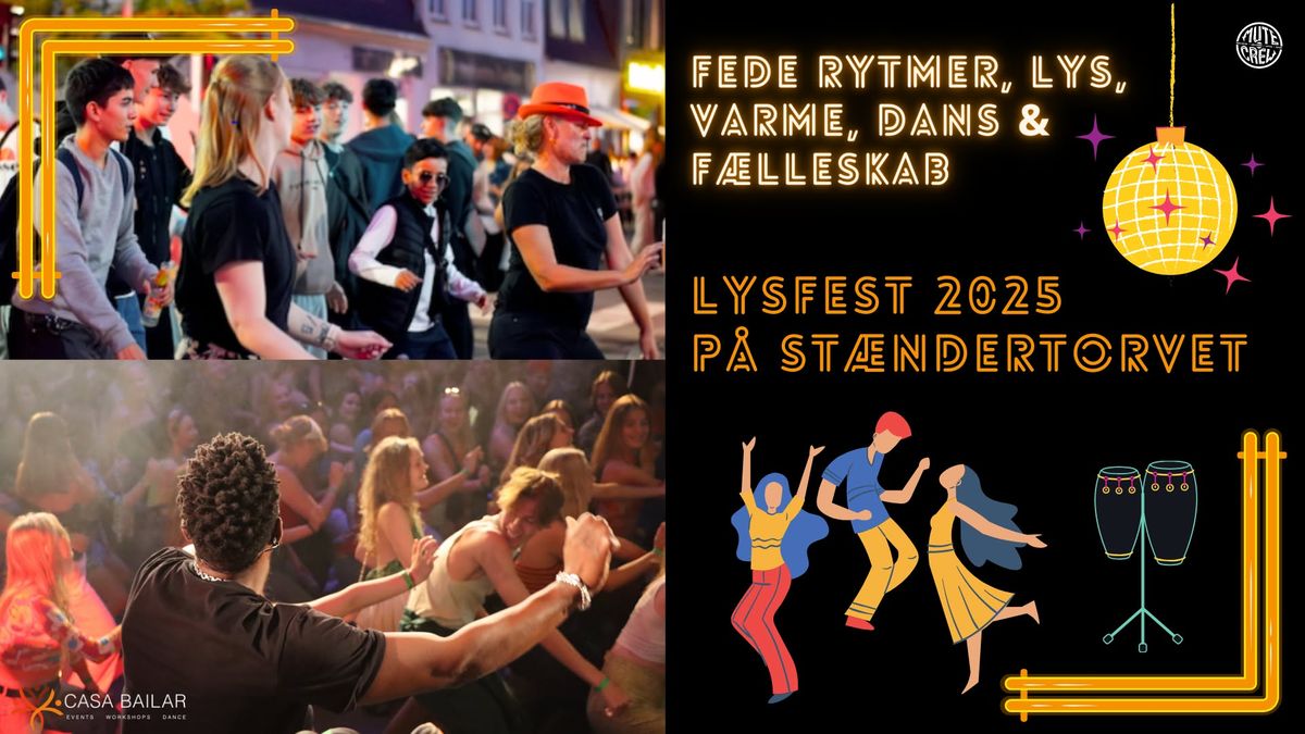 Magisk dansefest p\u00e5 St\u00e6ndertovet - Lysfest 2025 i Roskilde