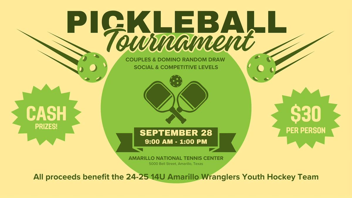 Pickleball Fundraising Tournament [Couples & Random Draw]