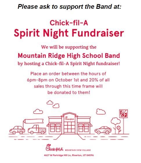 Band Spirit Night Fundraiser