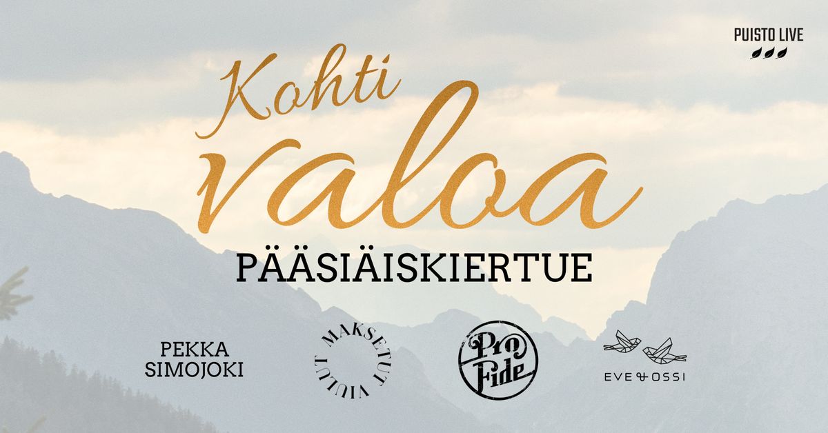 KOHTI VALOA - P\u00c4\u00c4SI\u00c4ISKONSERTTI \/\/ HELSINKI, Lauttasaaren kirkko.