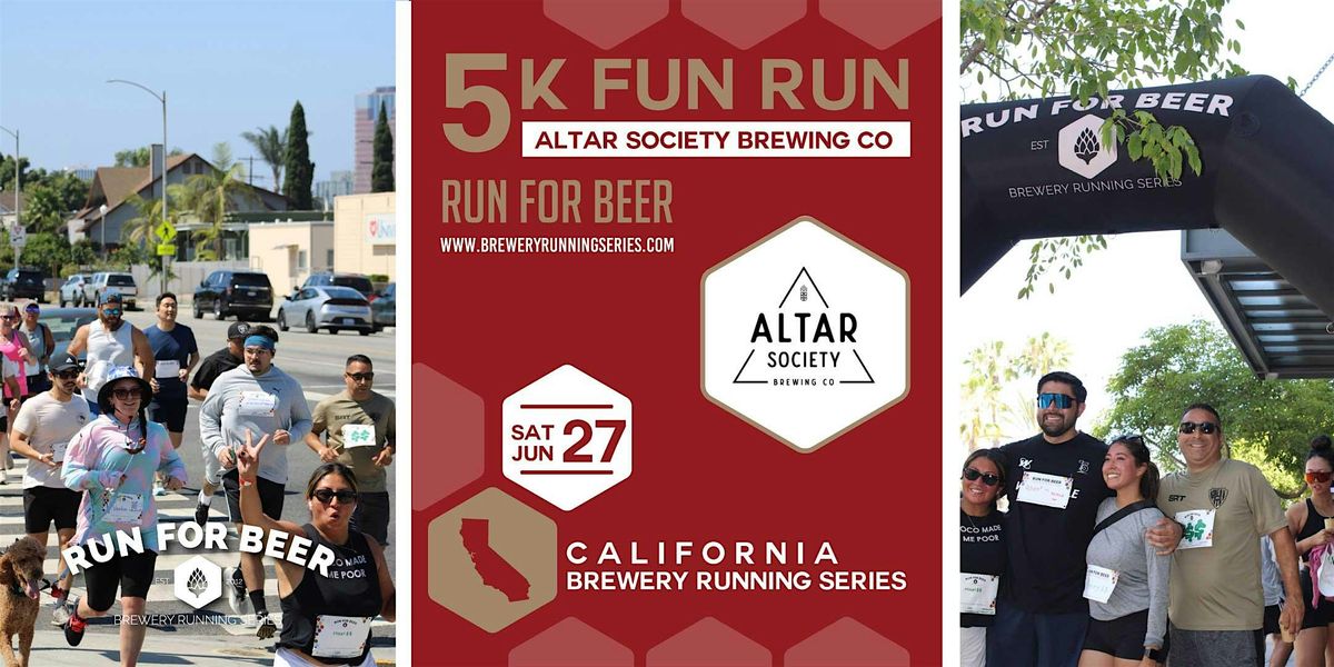 5k Fun Run at Altar Society Brewing Co | 2026 CA Brewery Running Series