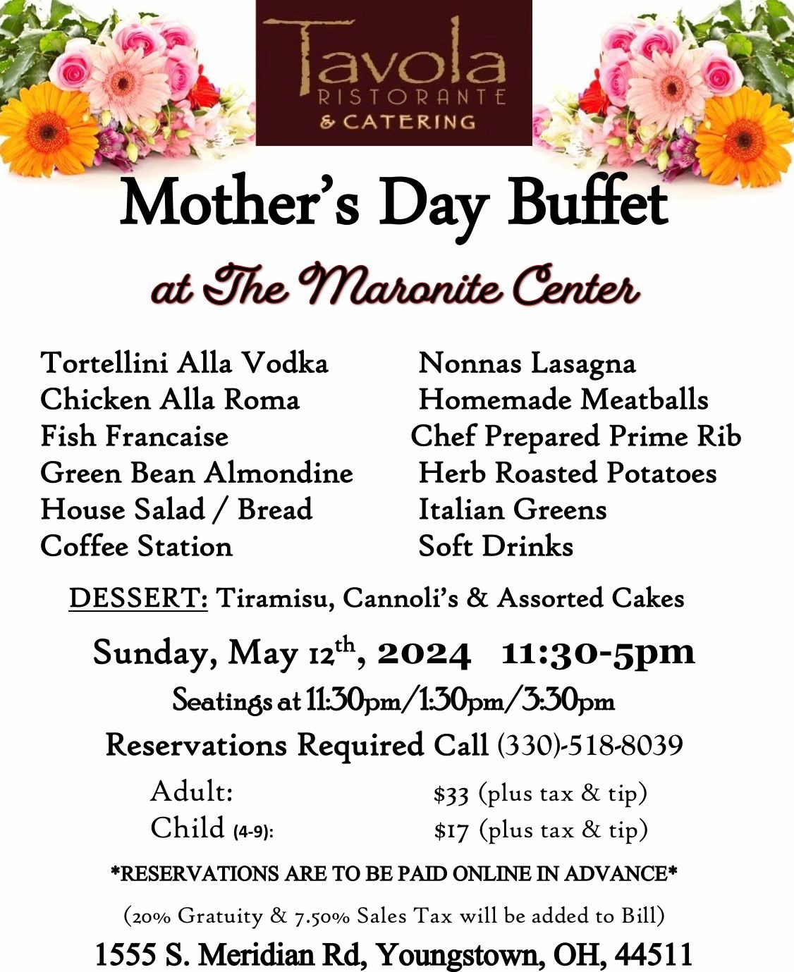 Mothers Day Buffet