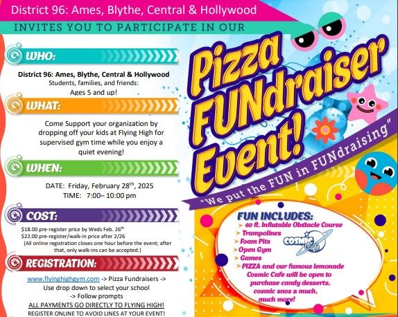 D96 Flying High Pizza FUNdraiser