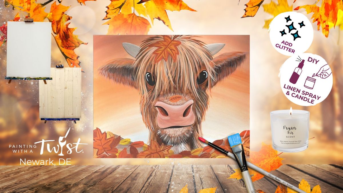 Paint & Sip - Wine Wednesday: The Highland Calf - Autumn $5 Off