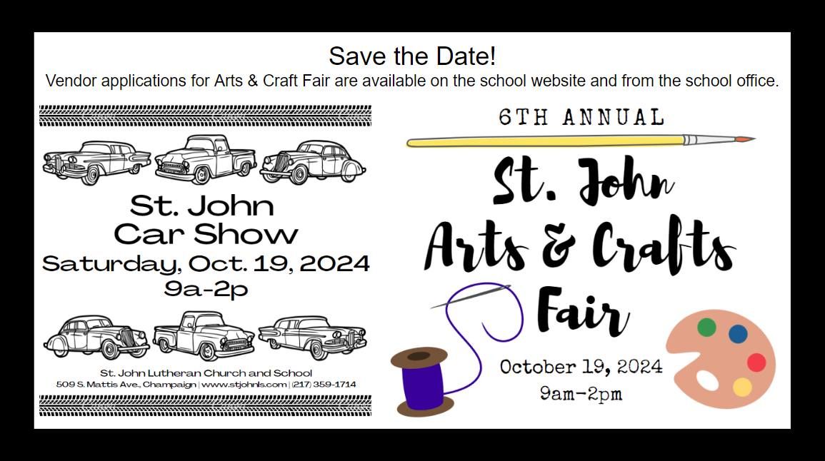 6th Annual St. John Arts & Crafts Fair with Car Show!