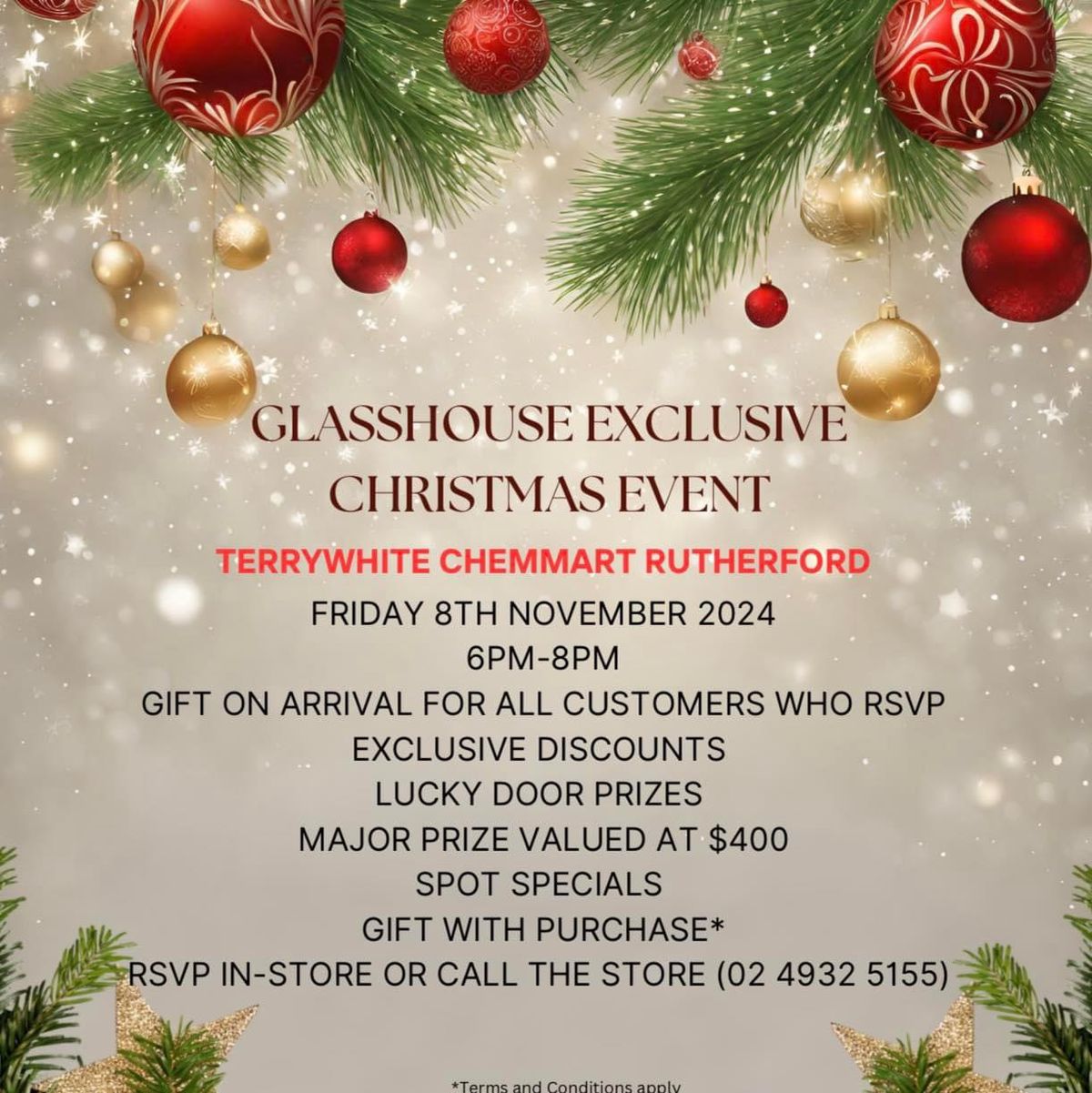 Glasshouse Exclusive Christmas Event \ufffd