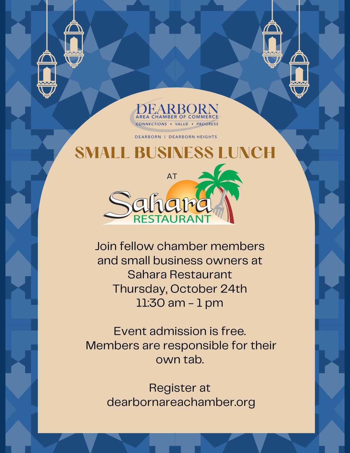 Small Business Lunch at Sahara Restaurant