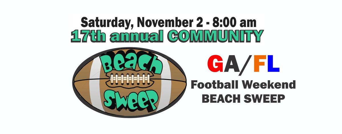 GA\/FL Football Weekend Community Beach Sweep 