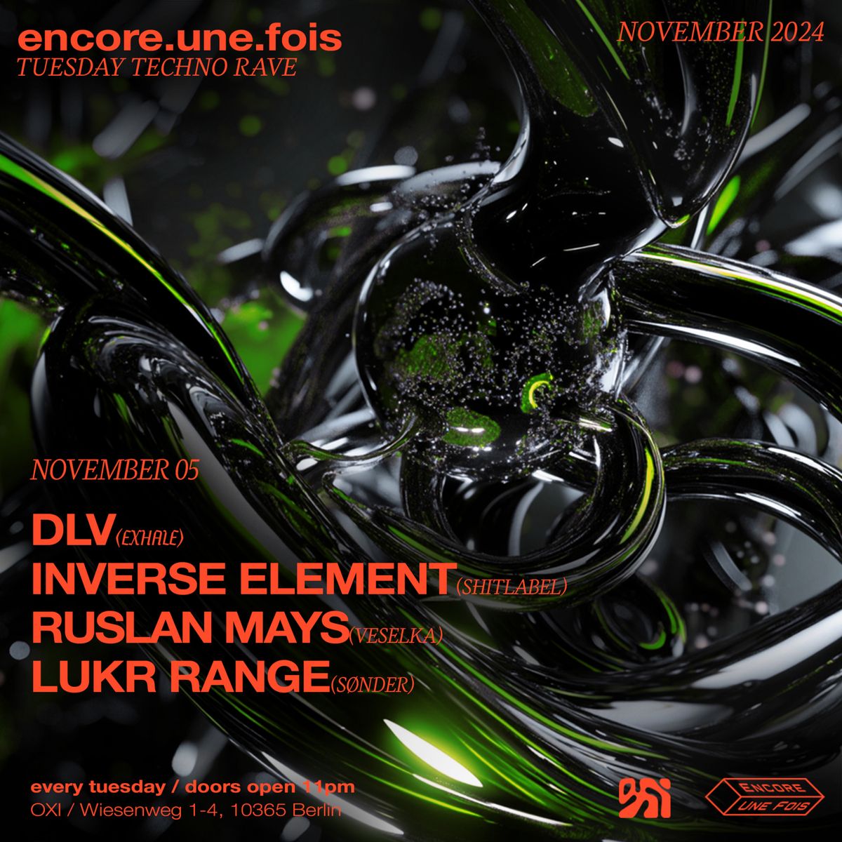 encore.une.fois \/ TUESDAY TECHNO RAVE