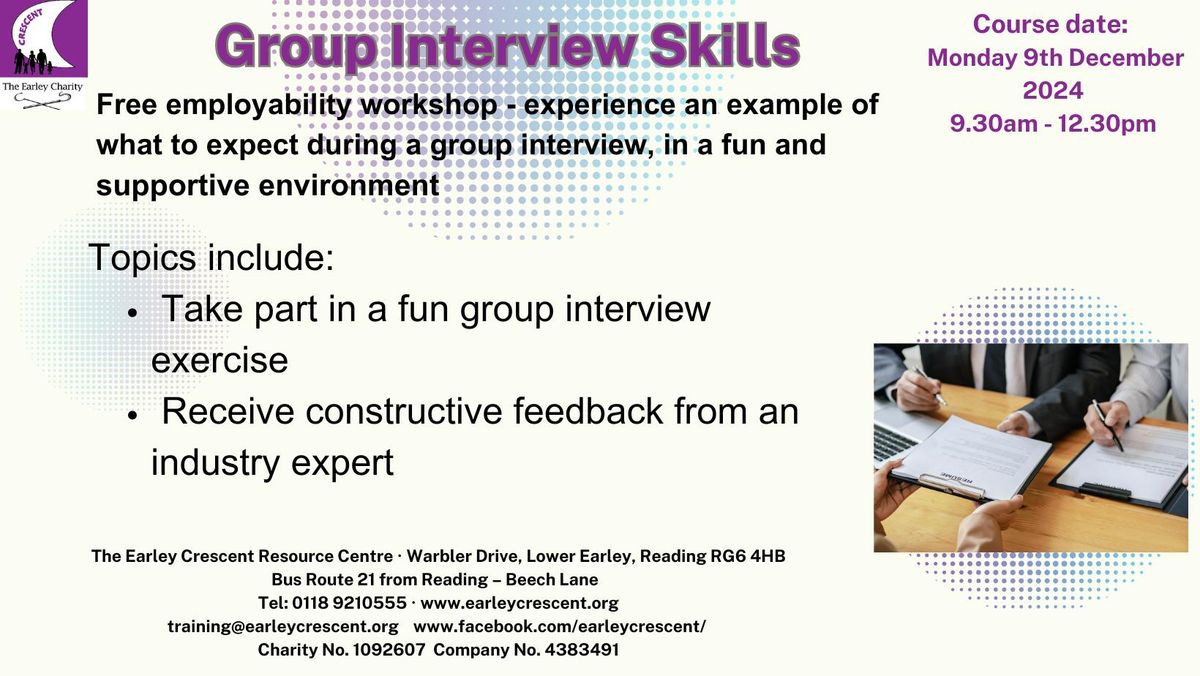 FREE - Group Interview Skills workshop