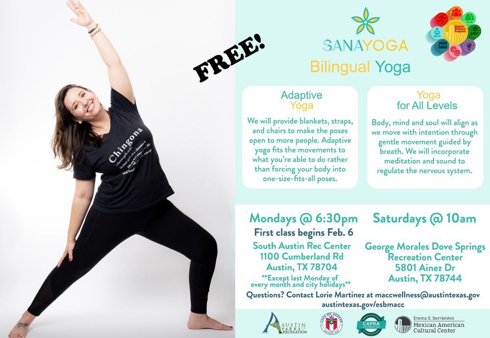 FREE Bilingual Adaptive Yoga at South Austin Recreation Center