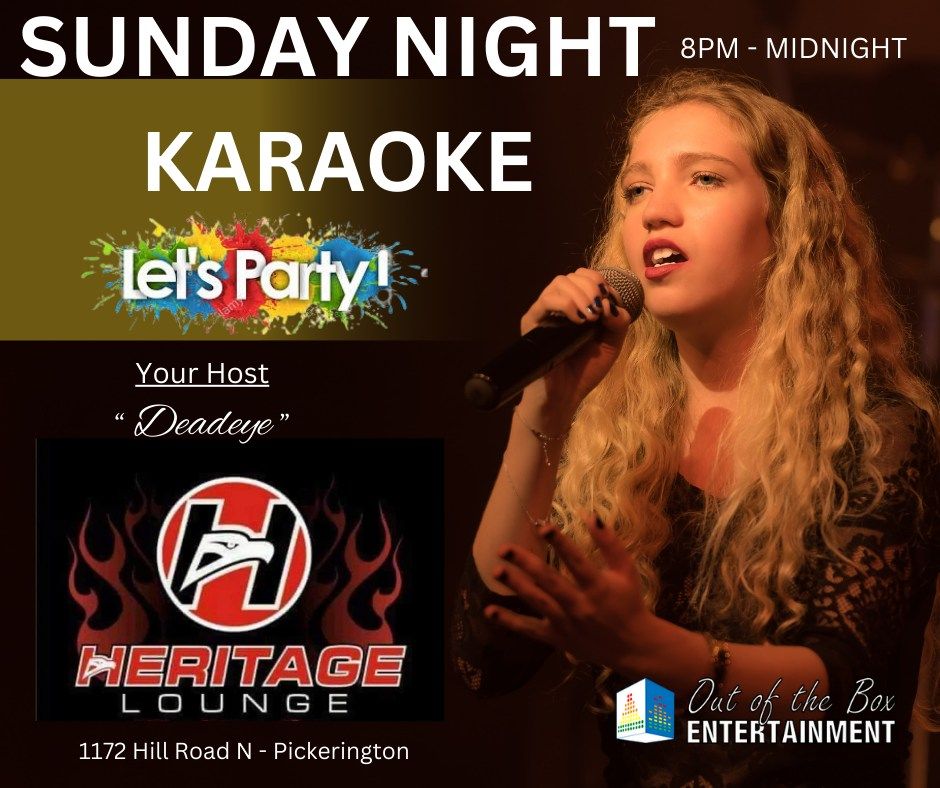 Sunday Night Karaoke at the Heritage Lounge