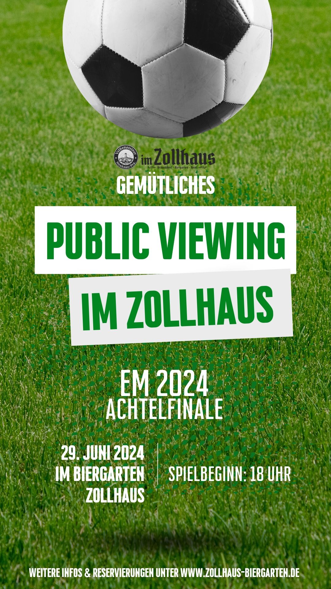 Public Viewing \u2013 Achtelfinale im Biergarten Zollhaus