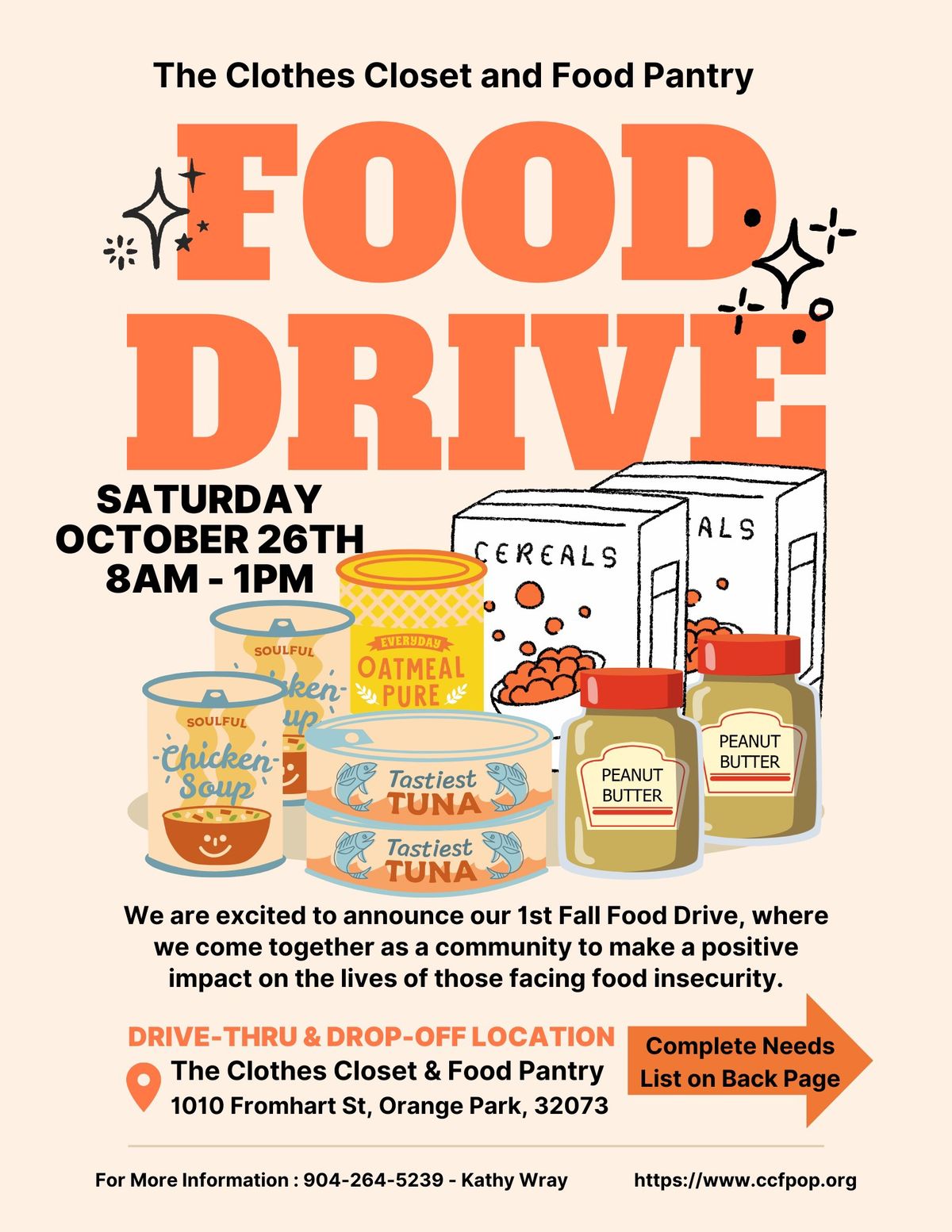 The Clothes Closet and Food Pantry's FIRST Drive-Through Food Drive