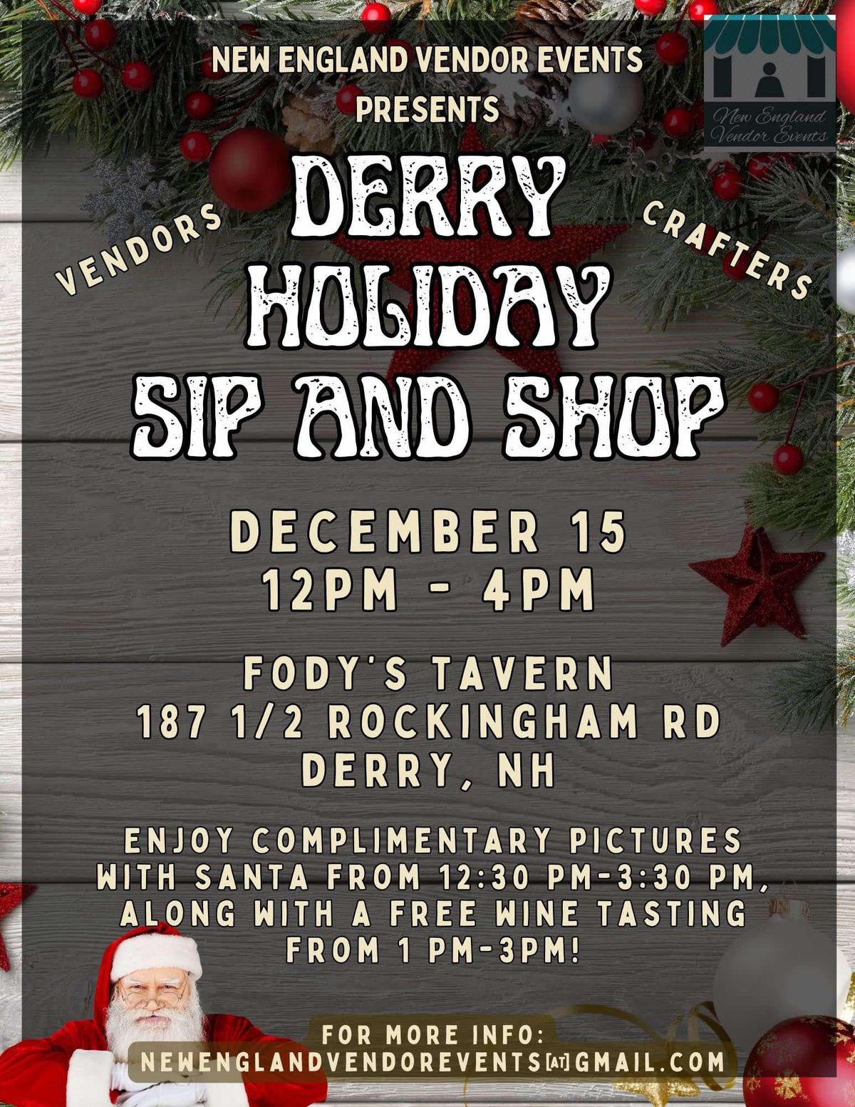 Derry Holiday Sip and Shop at Fody's