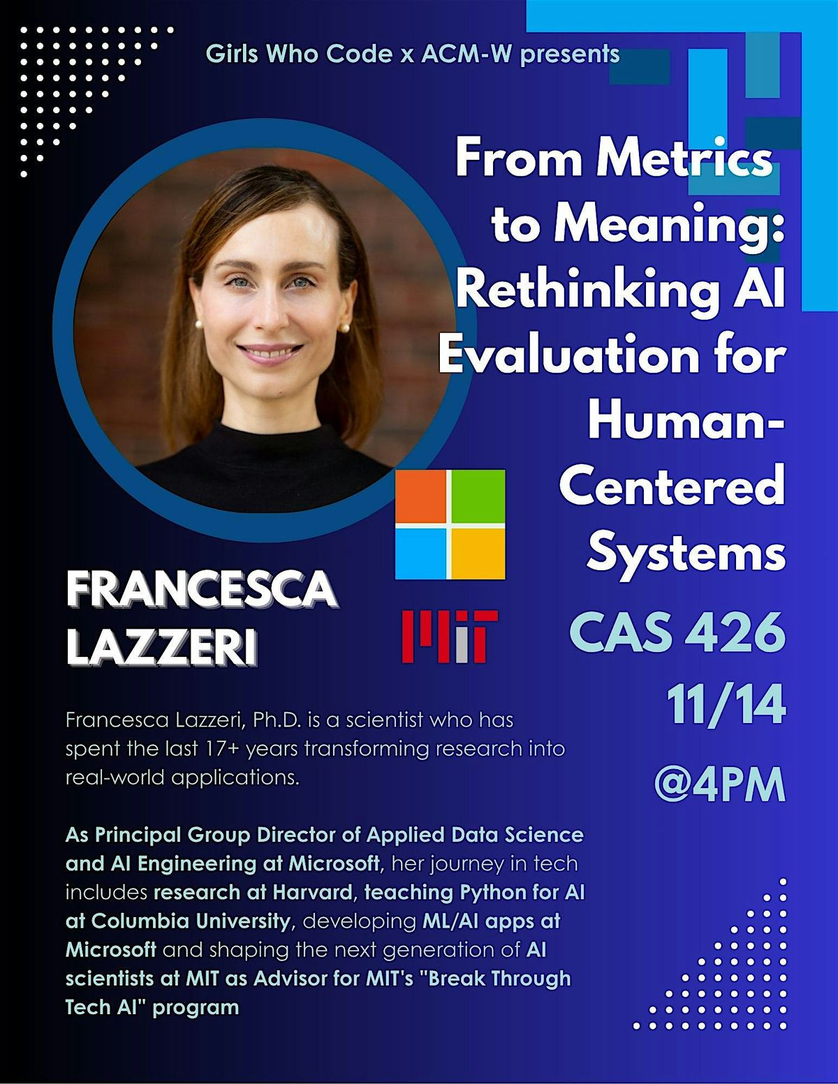 ACM-W x GWC : From Metrics to Meaning: Rethinking AI Evaluation for Humans