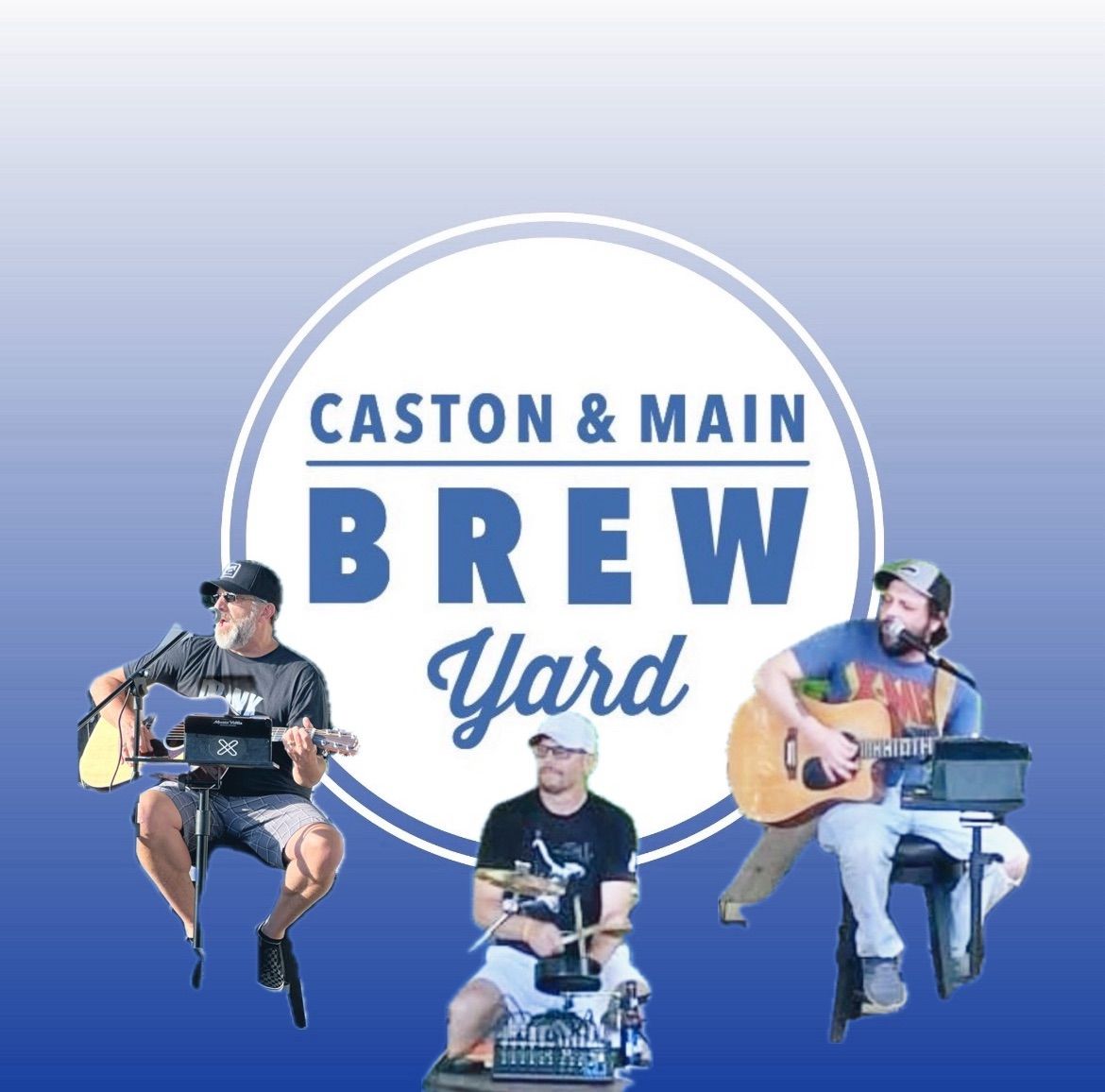 Top Shelff Acoustic Trio on the patio at The Caston and Main Brew Yard