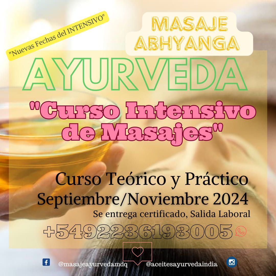 "CURSO INTENSIVO de Masajes AYURVEDA"