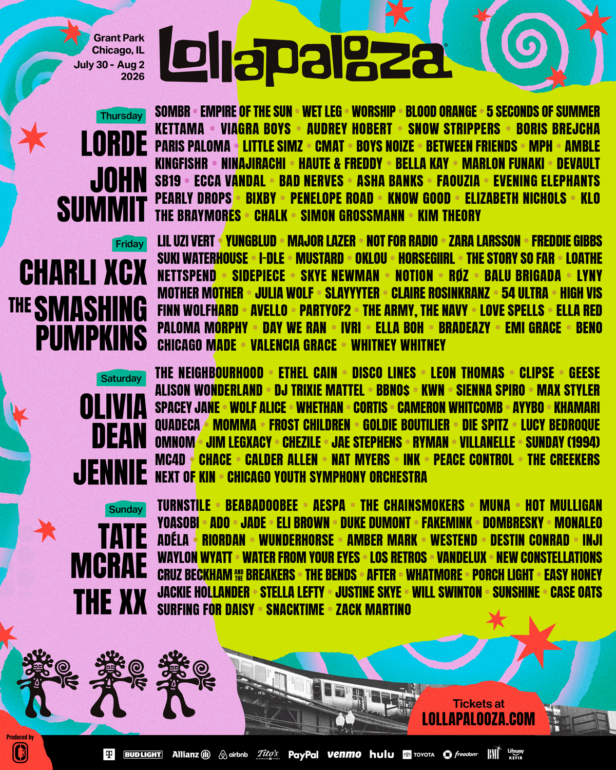 Lollapalooza - 2 Day Pass at Hutchinson Field at Grant Park