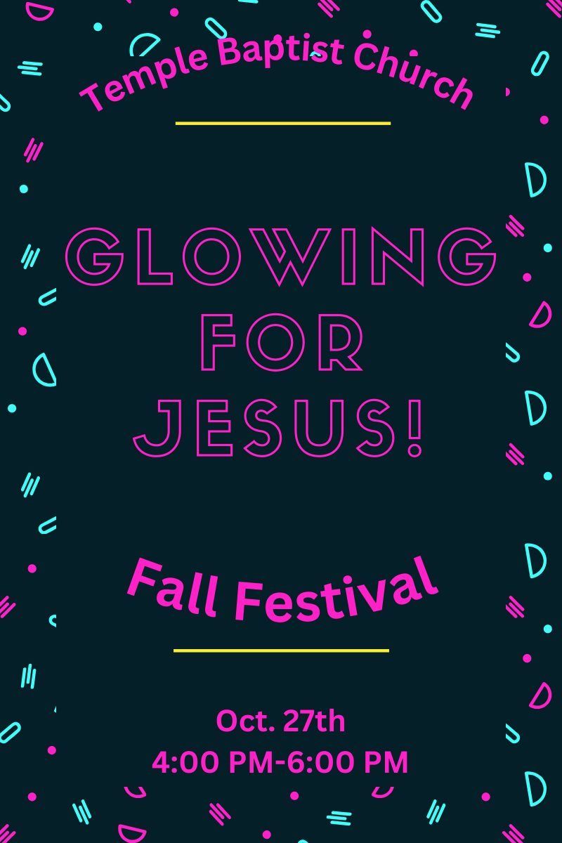 Glowing For Jesus Fall Festival