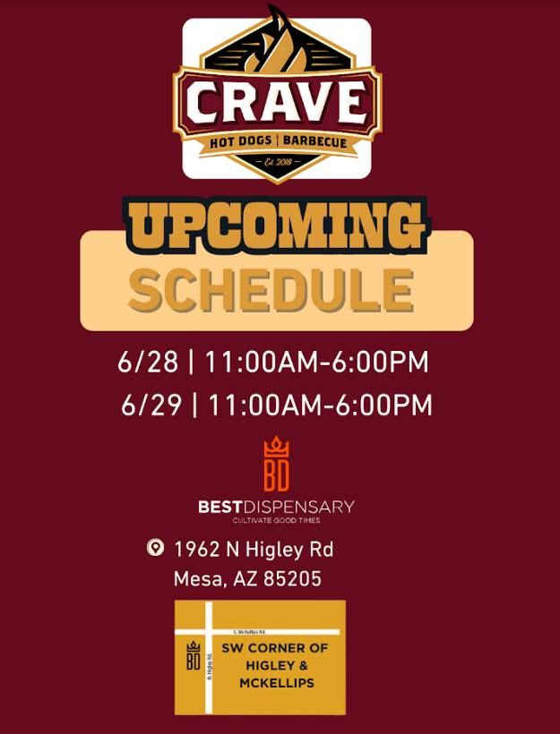 Crave Hot Dogs and BBQ at Best Dispensary