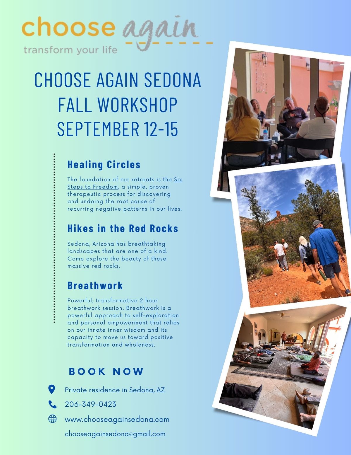 Choose Again Sedona Fall Workshop