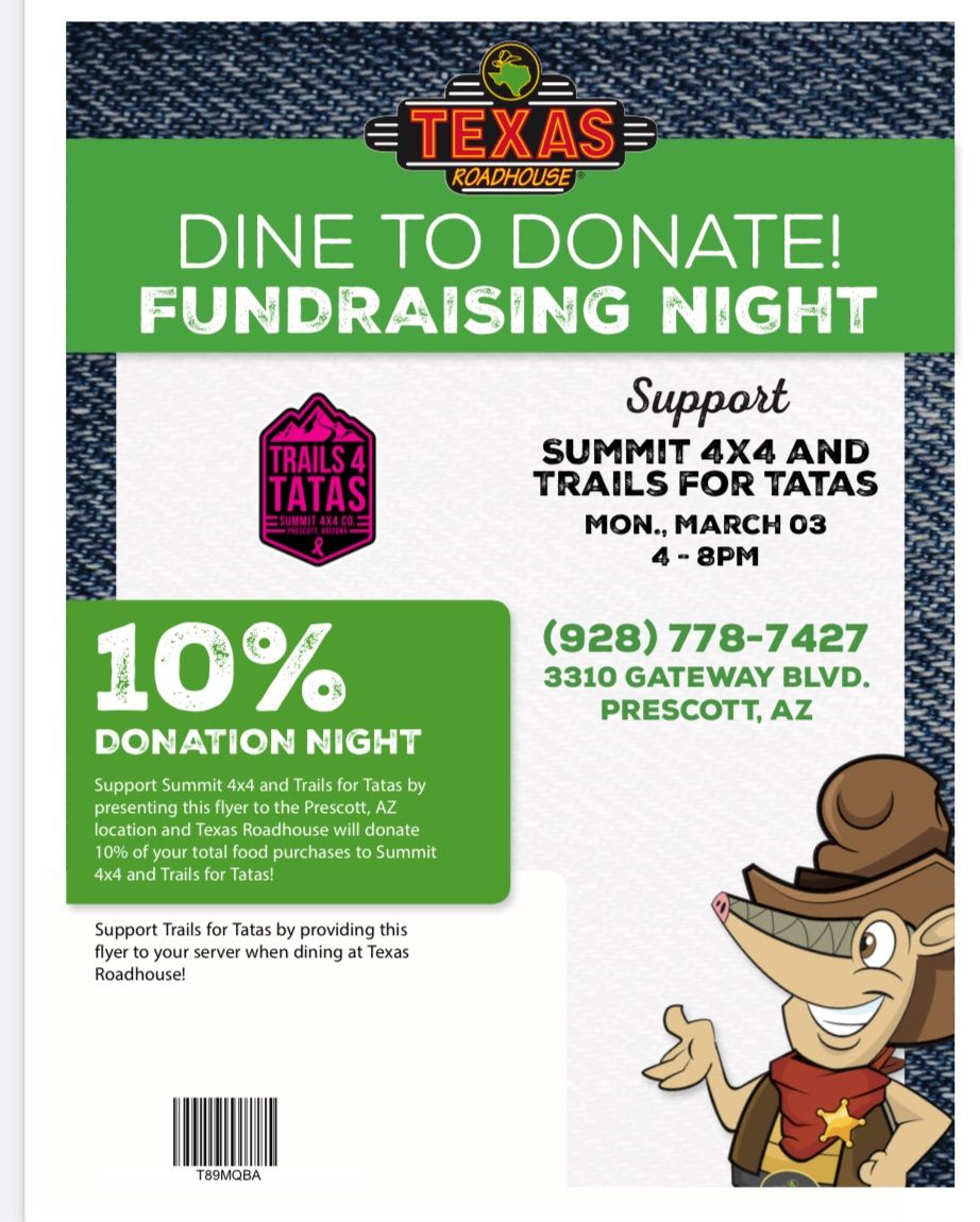 Trails 4 Tatas Fundraiser at Texas Roadhouse