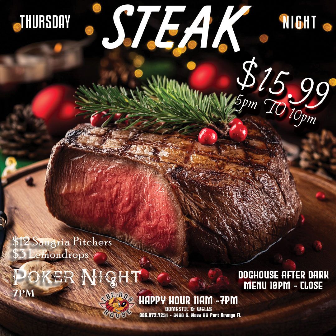 Steak Night every Thursday