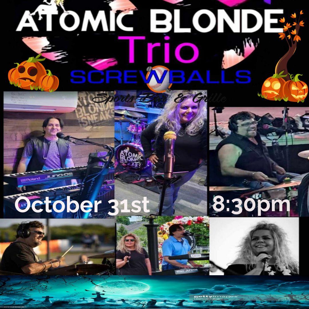 Screwballs Halloween Night features live music by Atomic Trio!  Join us for a great night!