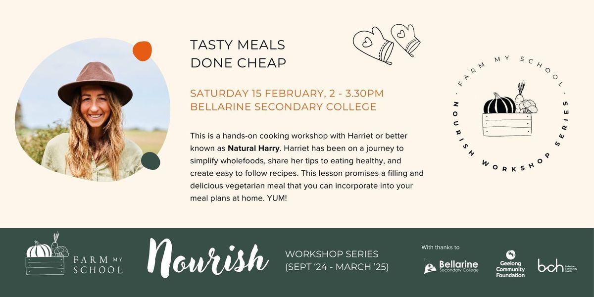 Nourish Workshop - Tasty Meals Done Cheap with Natural Harry