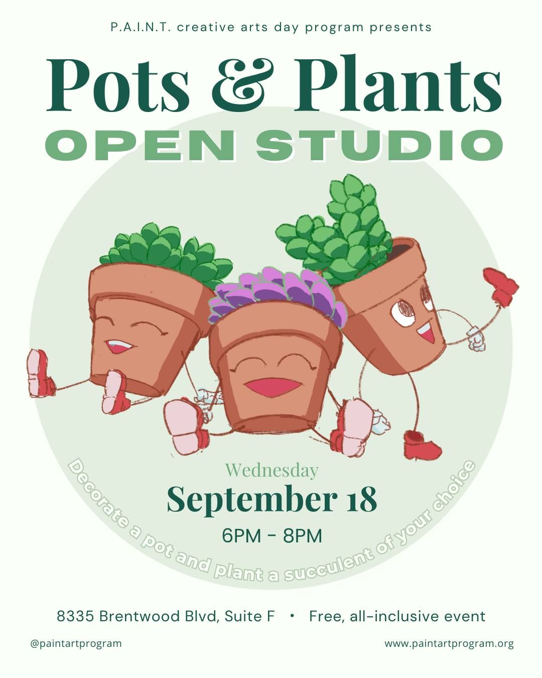 FREE Plant Pot Decorating + Succulents | Open Studio: Pots & Plants