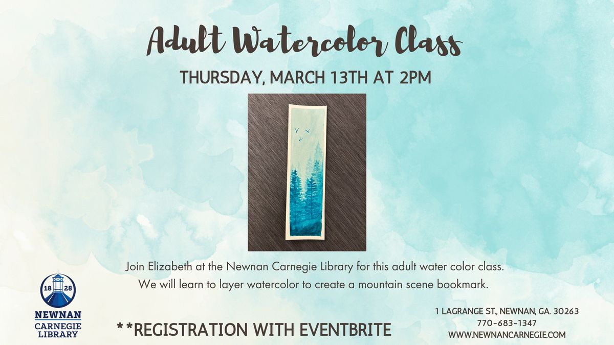 Adult Watercolor Class