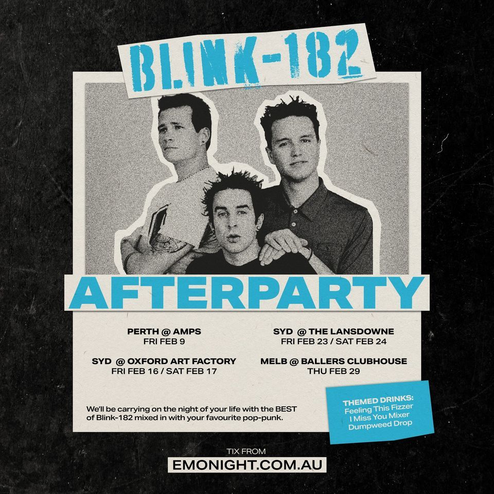 Blink-182 Afterparty - Emo Night Perth