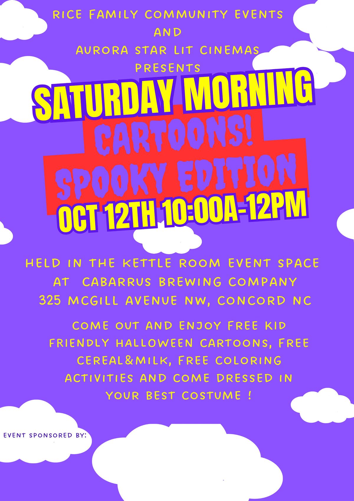 Retro Cabarrus : Saturday Morning Cartoons Spooky Edition 