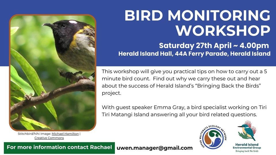 Bird Monitoring Workshop - 5 minute bird counts