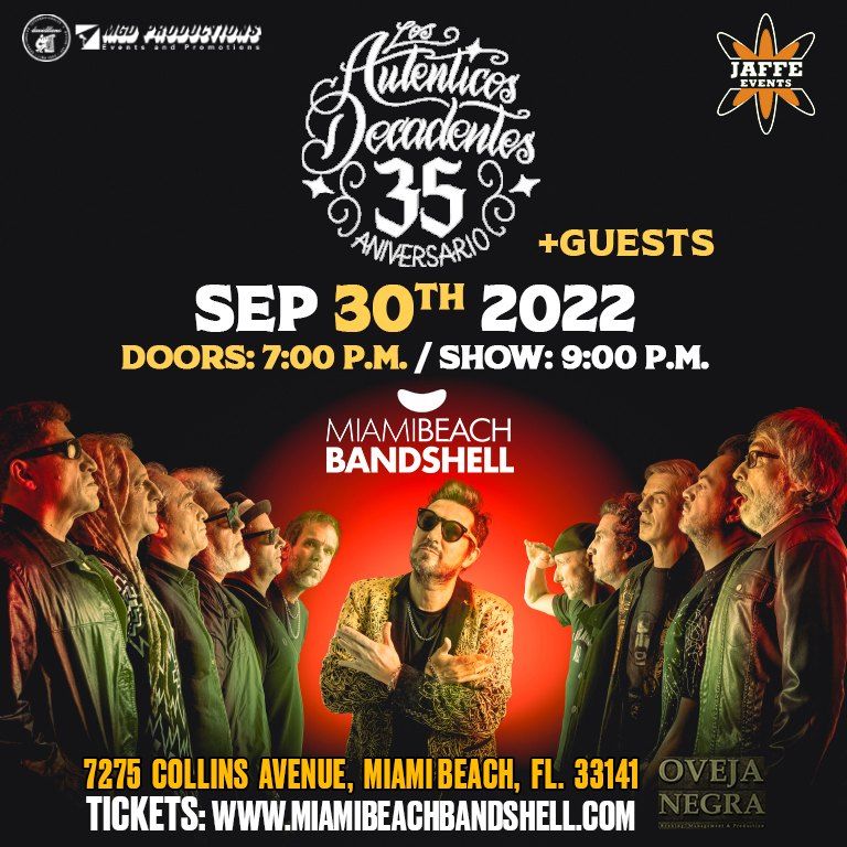 LOS AUTENTICOS DECADENTES en Miami, Miami Beach Bandshell, 30 September