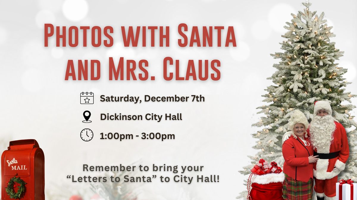 Photos with Santa and Mrs. Claus