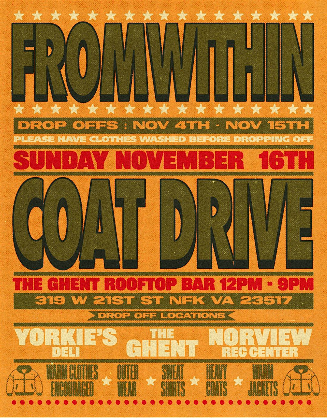 From Within & The Ghent - Community Coat Drive