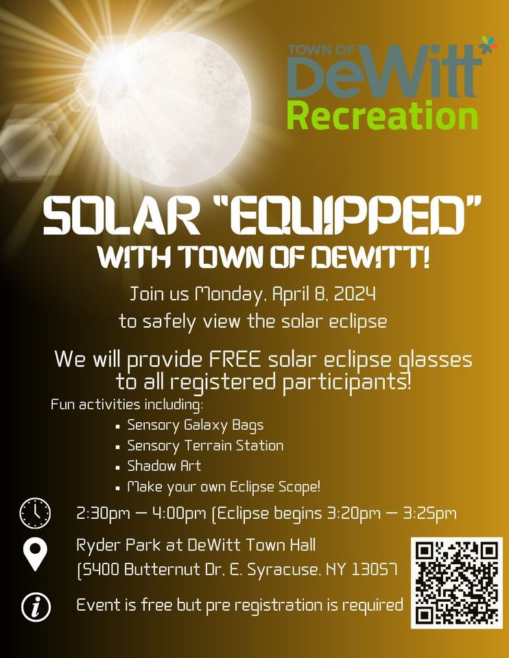 Solar Equipped with Town of DeWitt! , Dewitt Town Hall, East Syracuse, 8 April 2024