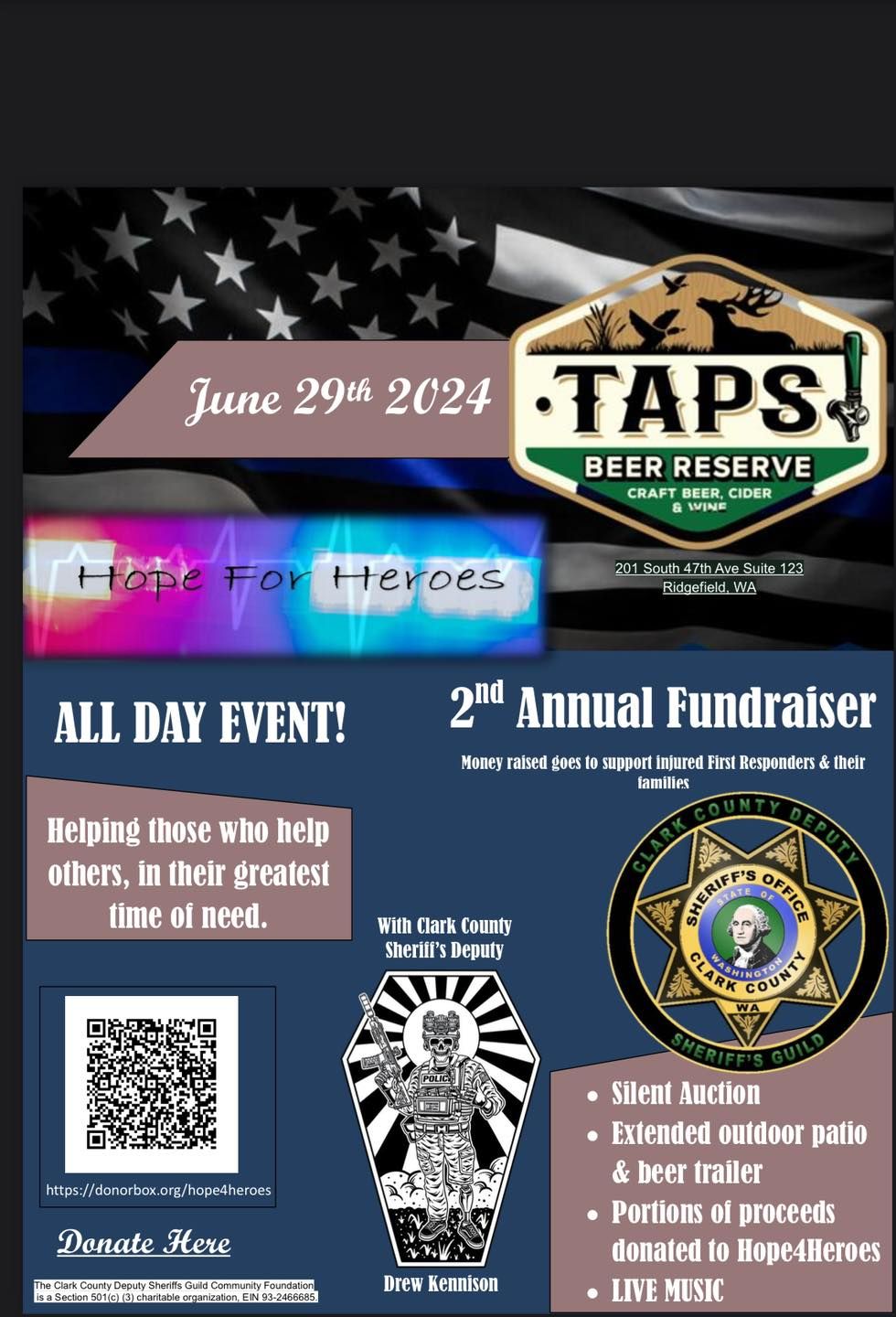 2nd Annual Hope For Heroes fundraiser