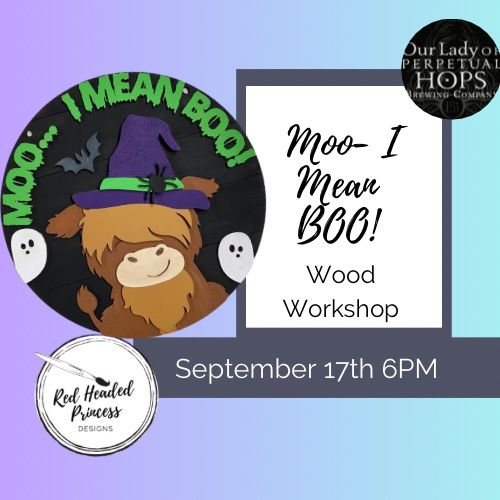 ** 10 SPOTS LEFT ** Moo, I Mean BOO! -Paints and Pints and Our Lady Of Perpetual Hops