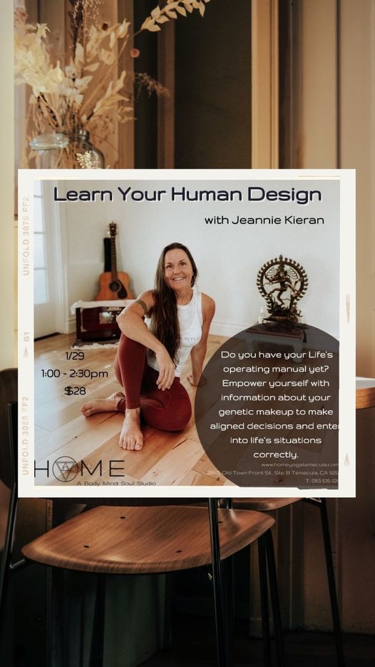 Learning Your Human Design, Home Yoga Studio, Temecula, 29 January 2022