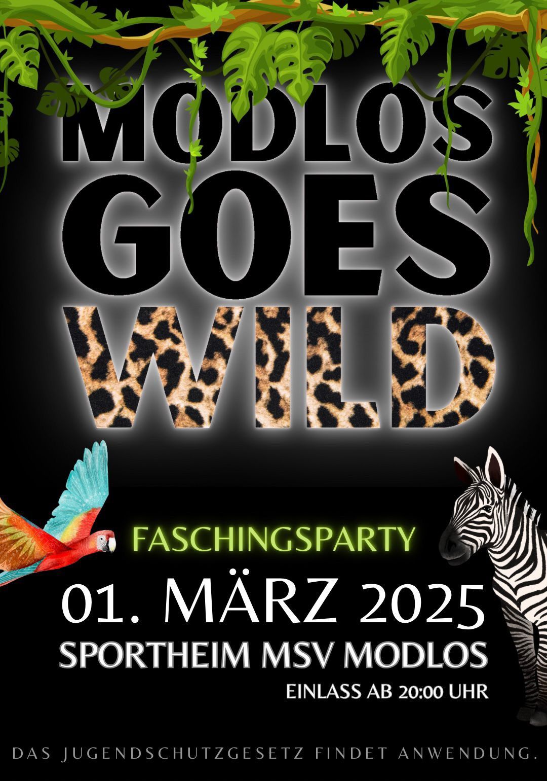 MODLOS goes WILD - die legend\u00e4re Faschingsparty mit DJ Rolli