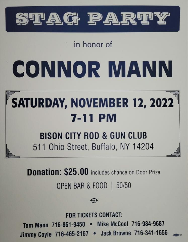 Stag party in honor of Connor Mann