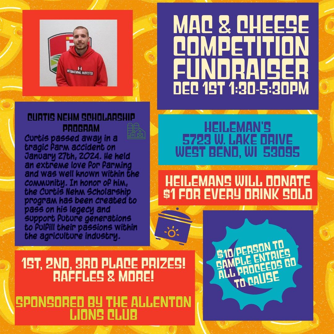 Mac & Cheese Competition Fundraiser for the Curtis Nehm Scholarship Program