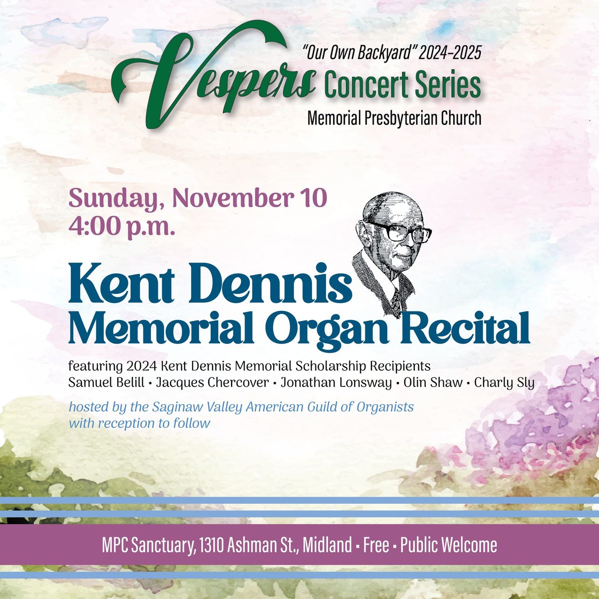 Vespers \u2013 Kent Dennis Memorial Organ Recital