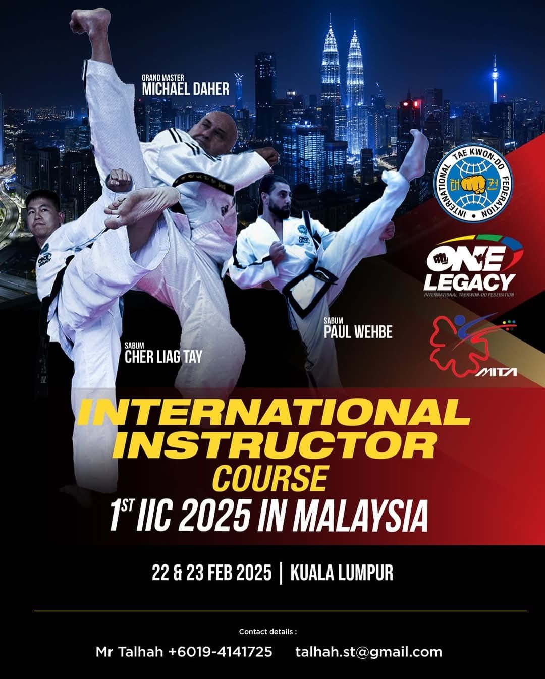 1st IIC Course conducted by One Legacy International Taekwon-Do Federation