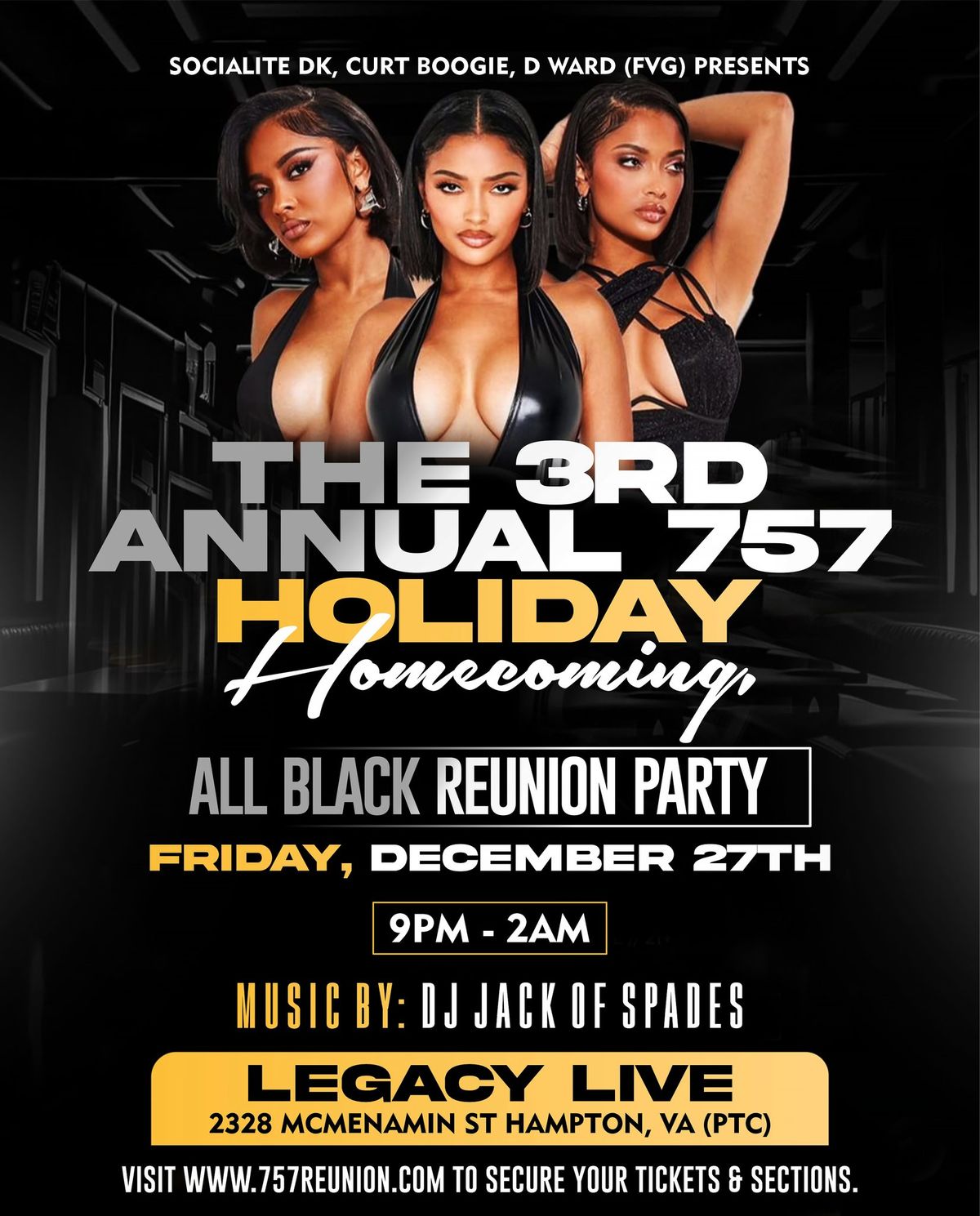 757 Holiday Homecoming #AllBlackParty | Fri. Dec. 27th :: 9p - 2a | #LegacyLive (PTC)