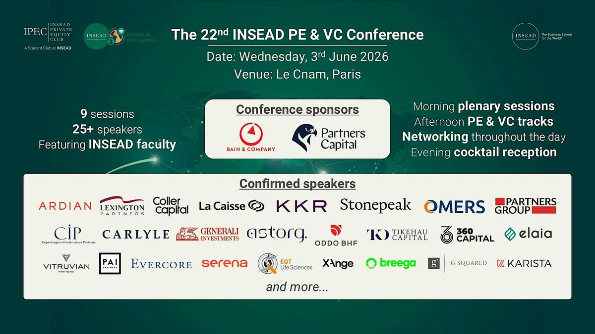 The 22nd INSEAD PE\/VC Conference