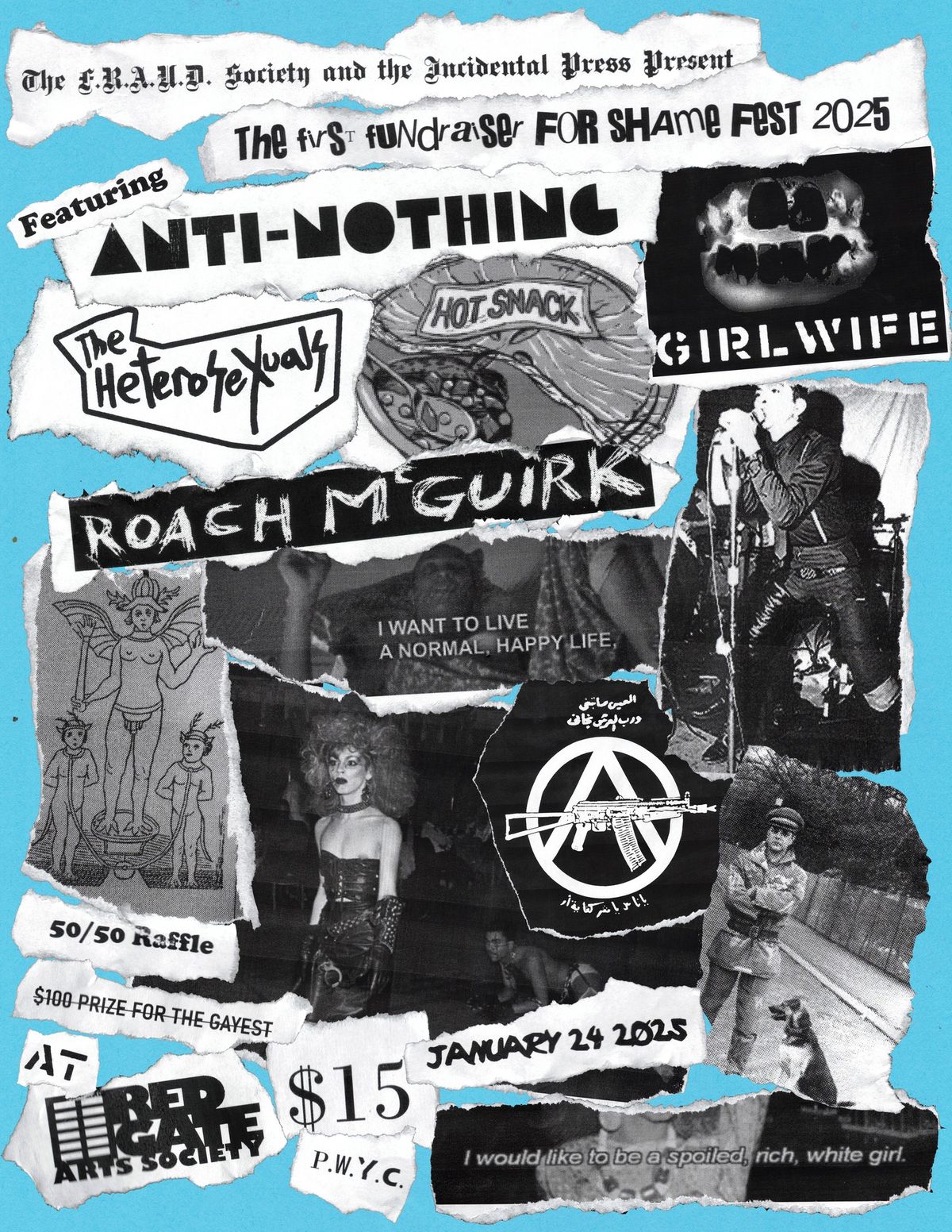 Shame Fest 2025 Fundraiser 1: Anti-Nothing, the Heterosexuals, Hot Snack, Girlwife, Roach McGuirk